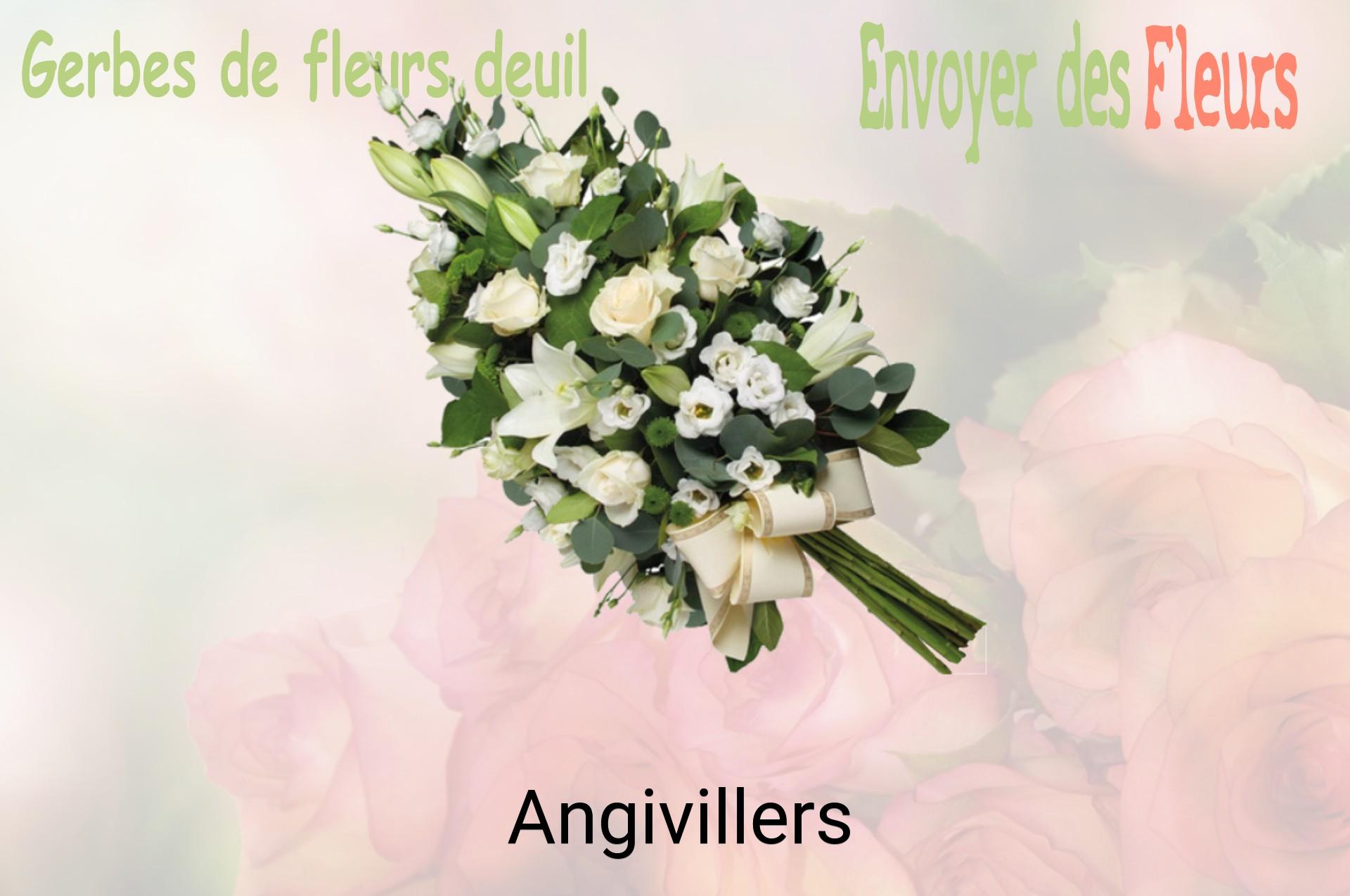 Gerbe de fleurs de deuil livrée à Angivillers